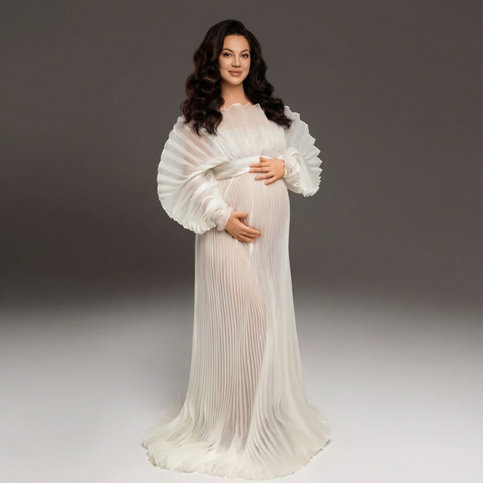 Sakura maternity dress I White